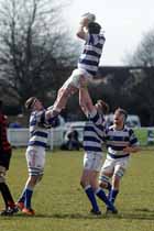 Tynedale's wins the lineout against Blackheath, National League Division 1, Tynedale Park, Corbridge, Northumberland.